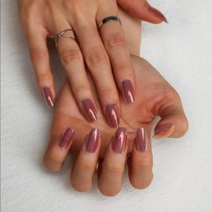 🧡holographic press ons